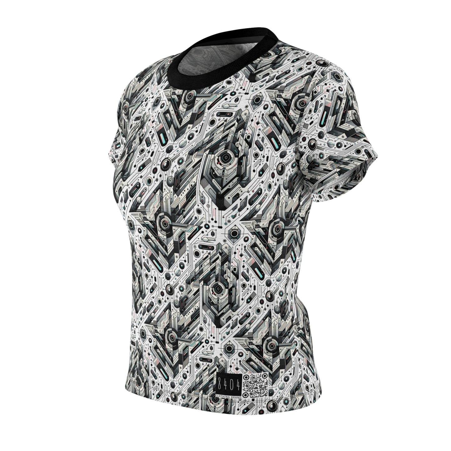 Tech-Infused Streetwear Tech-Forward Minimalism Women's Cut & Sew Tee - 8404 Design-51