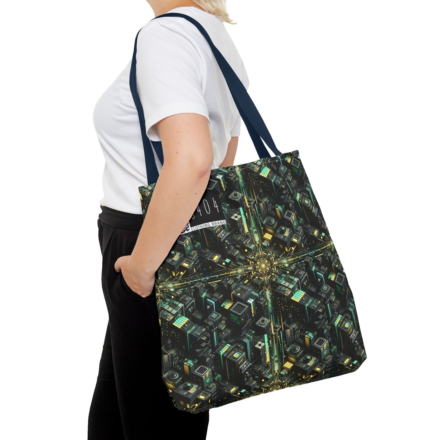 Tech Noir Graphics Tech-Inspired Streetwear Tote Bag - 8404 Design-66