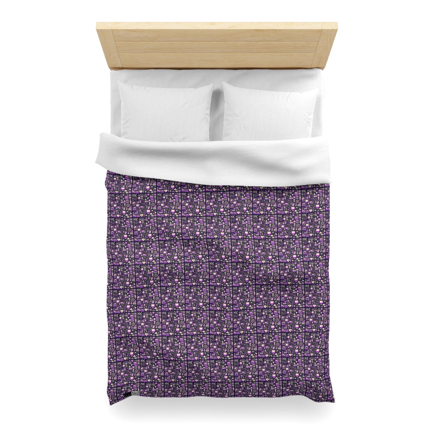 Digital Nostalgia Remix Modern Vintage Fusion Microfiber Duvet Cover - 8404 Design-54