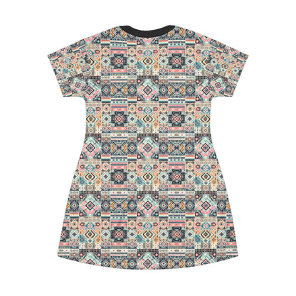 Digital Artisanal Fusion Digital Artisanal T-Shirt Dress - 8404 Design-55