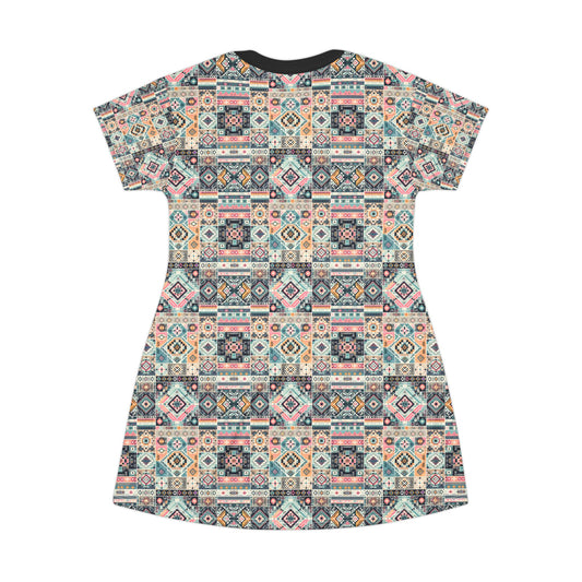 Digital Artisanal Fusion Digital Artisanal T-Shirt Dress - 8404 Design-55