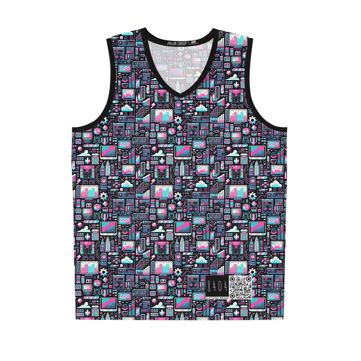 Digital Rebellion Youthful Streetwear with a Rebellious Digital Twist Basketball Jersey - 8404 Design-71