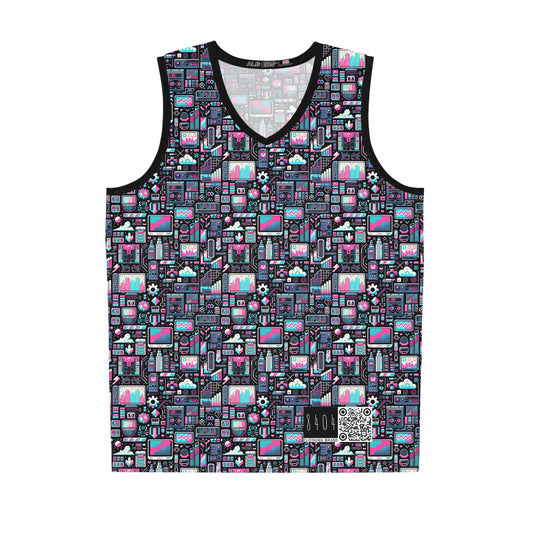 Digital Rebellion Youthful Streetwear with a Rebellious Digital Twist Basketball Jersey - 8404 Design-71
