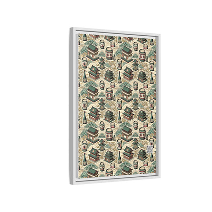 Cultural Artisanal Fusion Contemporary Cultural Elegance Matte Canvas, Framed (multi-Color) - 8404 Design-68 B