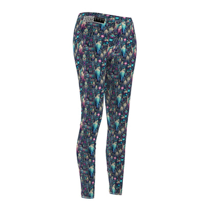 Digital Renaissance Tech-Forward Maximalism Women's Cut & Sew Casual Leggings - 8404 Design-56