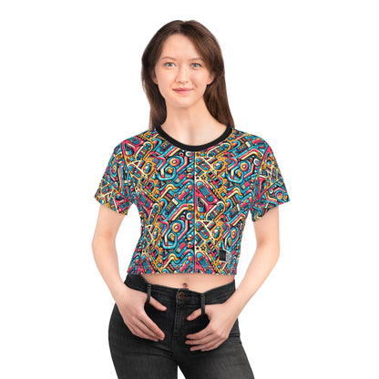 Skate Culture Revival Urban Retro Cool Crop Tee - 8404 Design-50