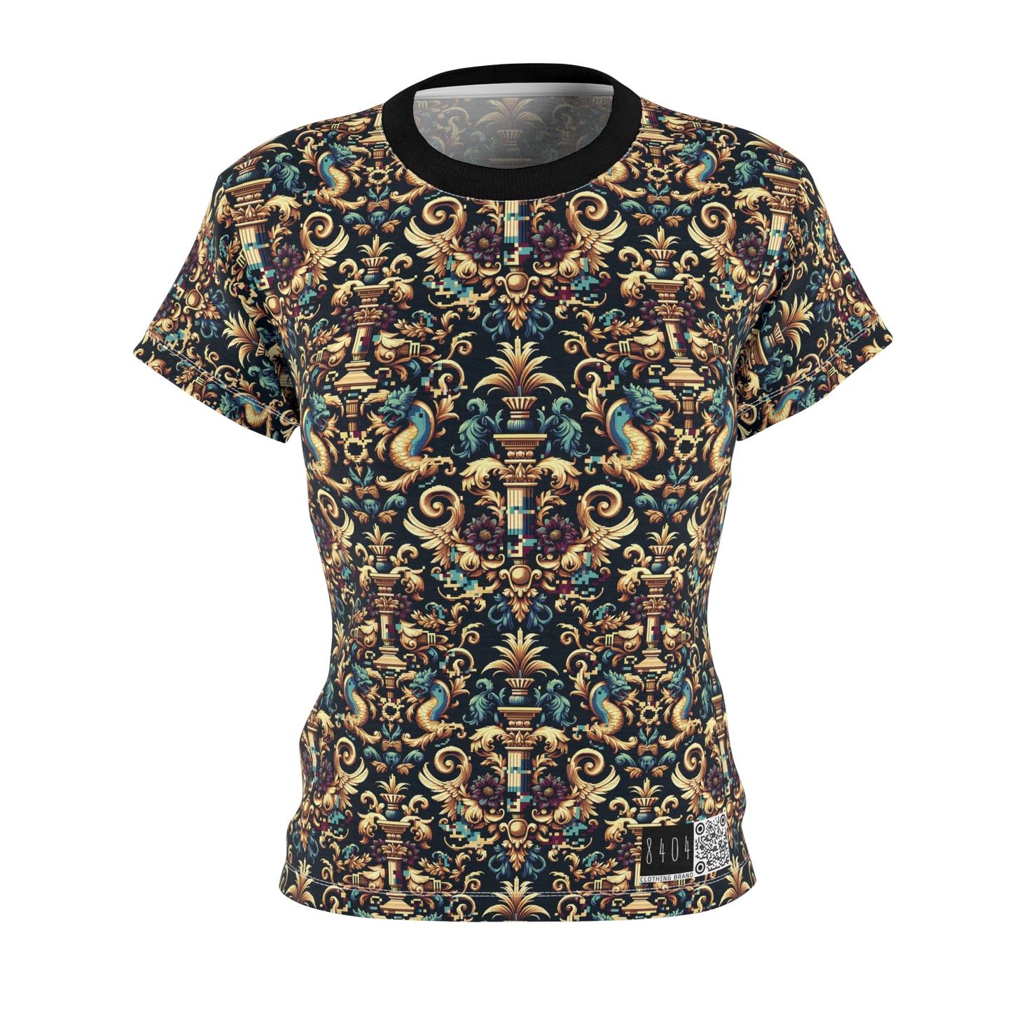 Digital Renaissance Modern Baroque Fusion Women's Cut & Sew Tee - 8404 Design-57