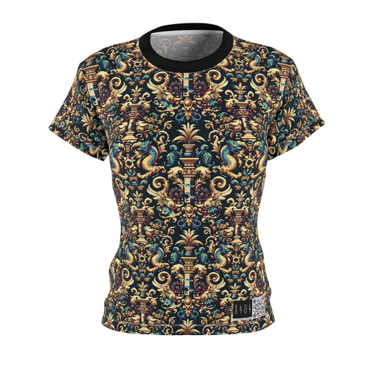 Digital Renaissance Modern Baroque Fusion Women's Cut & Sew Tee - 8404 Design-57