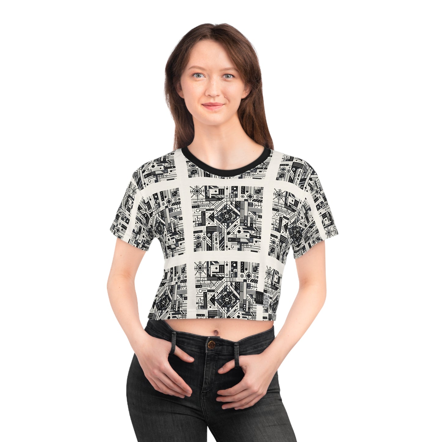 Digital Minimalism Minimalist Tech Crop Tee - 8404 Design-47