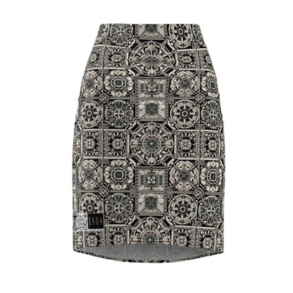 Cyber Garden Party Tech Garden Extravaganza Women's Pencil Skirt - 8404 Design-45