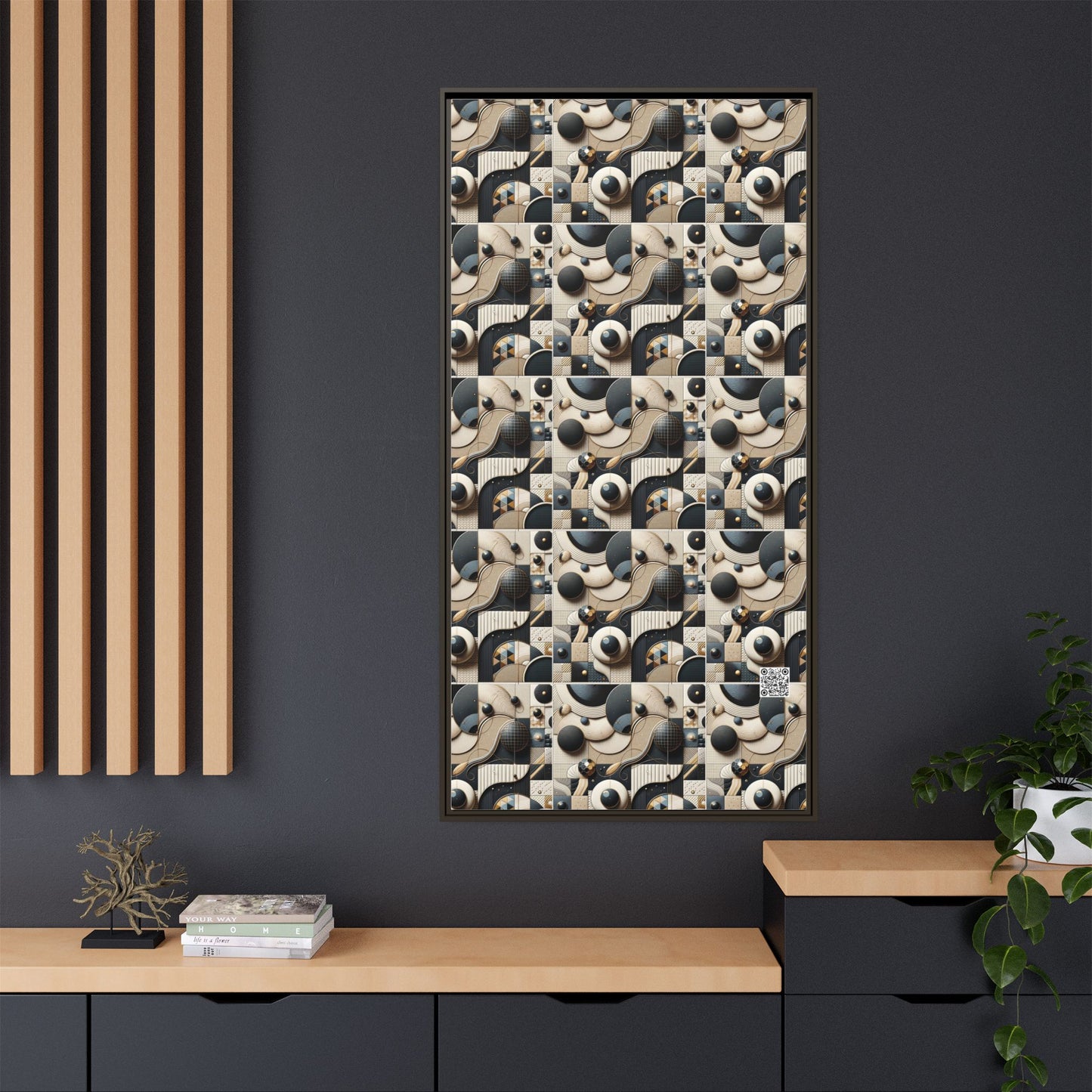 Tech-forward Luxe Streetwear Tech Luxe Fusion Matte Canvas, Framed (multi-color) - 8404 Design-71 B