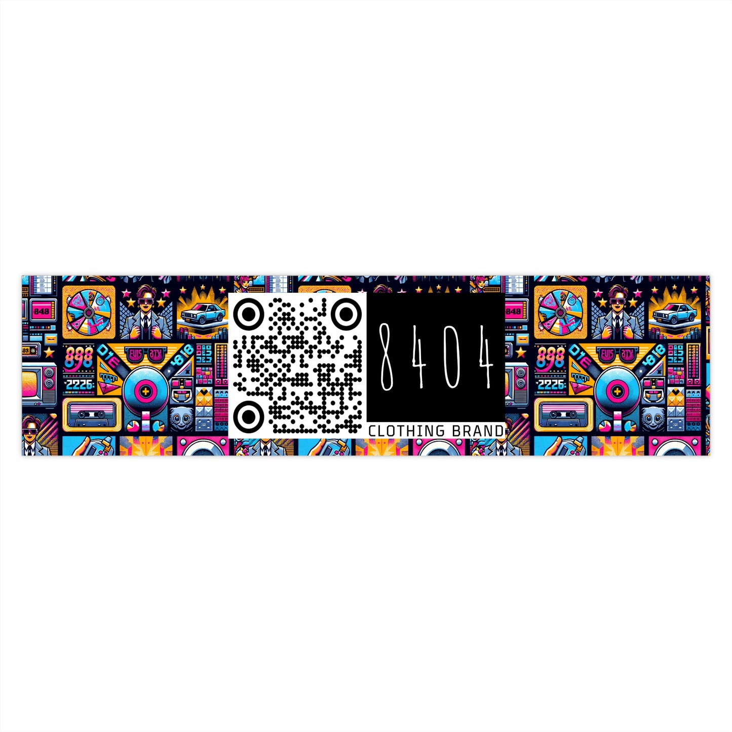 Digital Pop Culture Mashup Maximalist Pop Bumper Sticker - 8404 Design-52