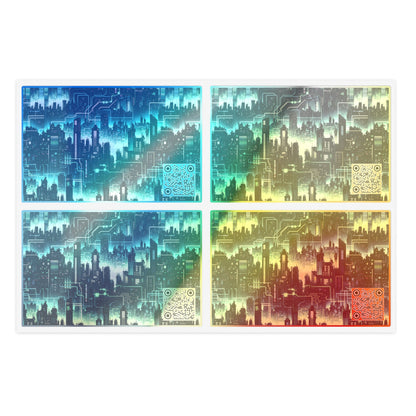 Tech Noir Aesthetics Tech-Forward Urban Dystopia Sticker Sheets - 8404 Design-72