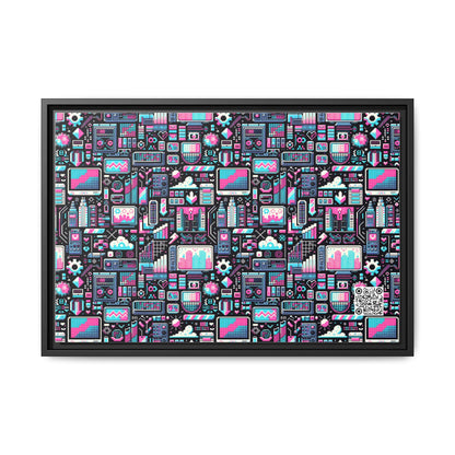 Digital Rebellion Youthful Streetwear with a Rebellious Digital Twist Matte Canvas, Framed (multi-color) - 8404 Design-71 B