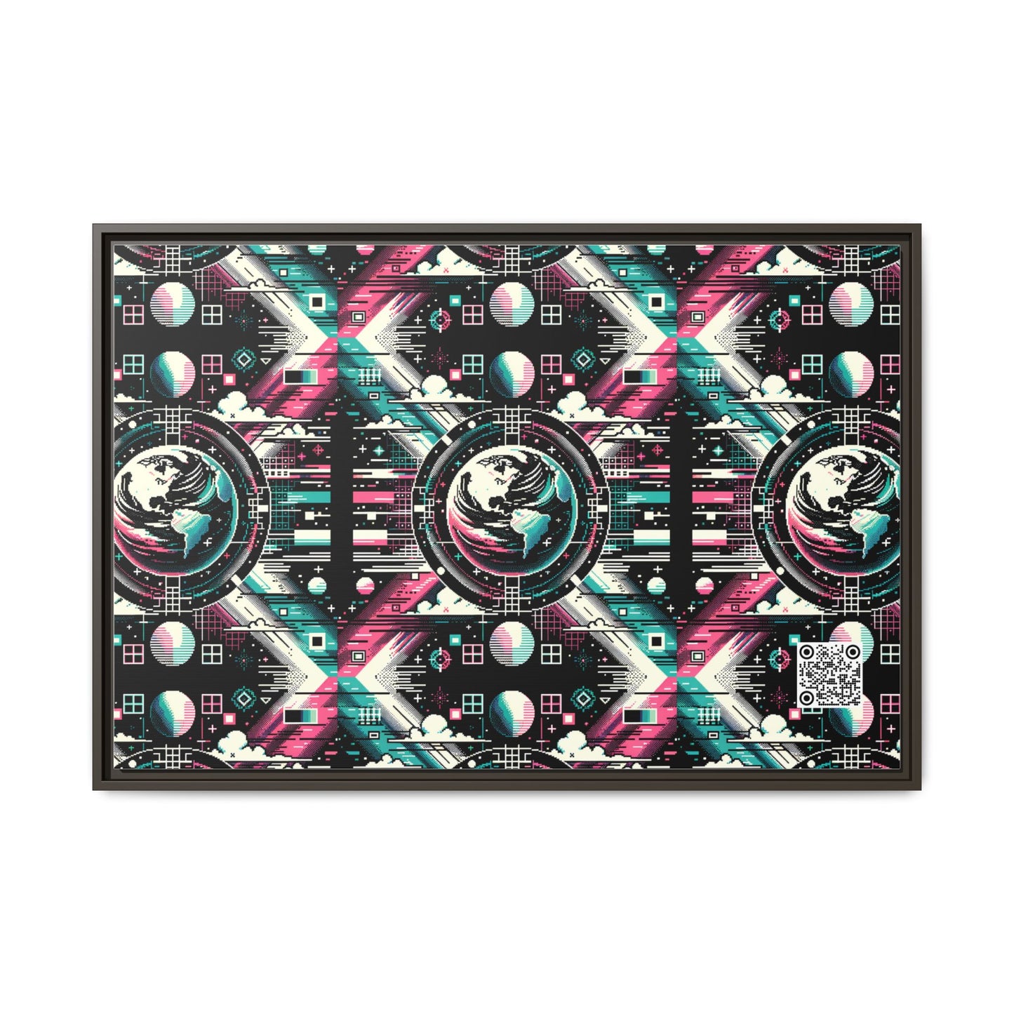Digital Artistry Digital-native Streetwear Matte Canvas, Framed (multi-color) - 8404 Design-62 A