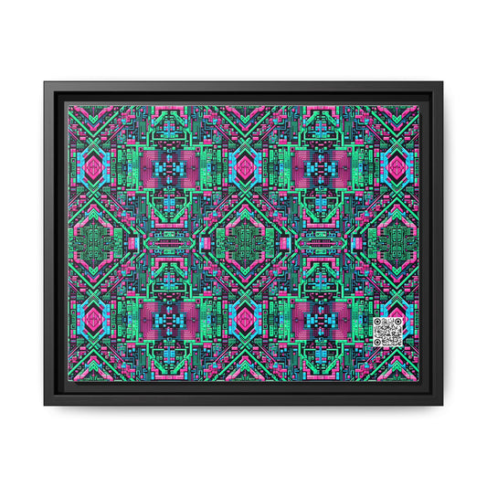 Digital Glitch Vibes Tech-Inspired Streetwear Matte Canvas, Framed (multi-Color) - 8404 Design-71 A
