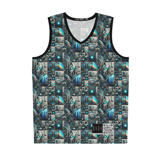 Tech-Infused Futurism Sleek Tech Edge Basketball Jersey - 8404 Design-48