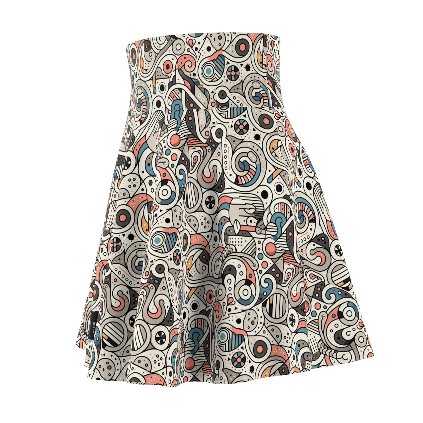 Modern Minimalism Minimalist Tech Women's Skater Skirt - 8404 Design-61
