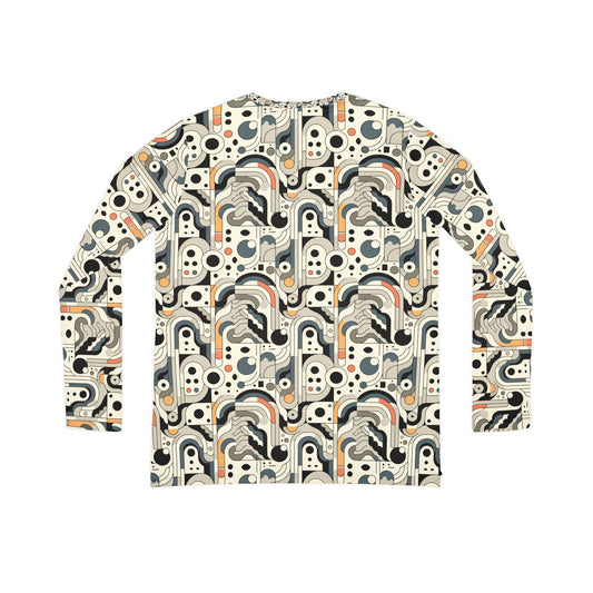 Modern Minimalism Minimalist Tech Women's Long Sleeve V-Neck Shirt - 8404 Design-60
