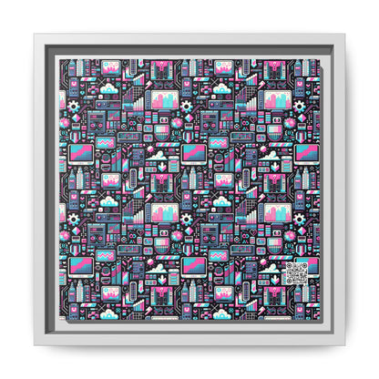 Digital Rebellion Youthful Streetwear with a Rebellious Digital Twist Matte Canvas, Framed (multi-color) - 8404 Design-71 B