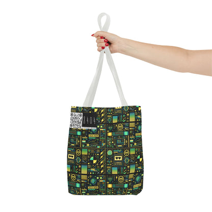 Digital Dystopia Tech Noir Tote Bag - 8404 Design-57