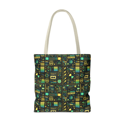Digital Dystopia Tech Noir Tote Bag - 8404 Design-57