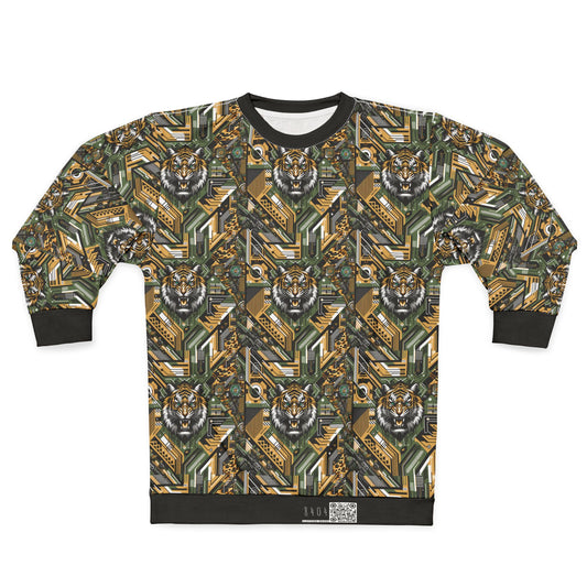 Neo-Camo Fusion Tech-Forward Streetwear Sweatshirt - 8404 Design-58