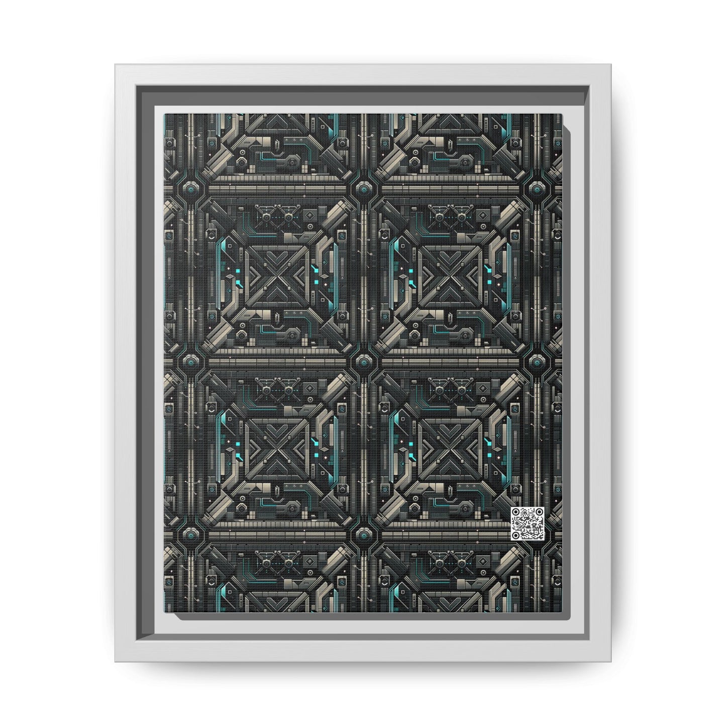 Tech Noir Futuristic Tech Aesthetic with a Dark Twist Matte Canvas, Framed (multi-color) - 8404 Design-59 B