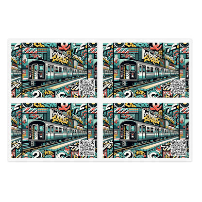 Retro Graffiti Revival Retro Urban Street Art Sticker Sheets - 8404 Design-47