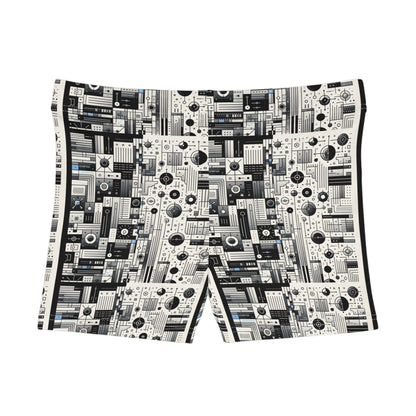 Digital Minimalism Minimalist Tech Women's Shorts - 8404 Design-66