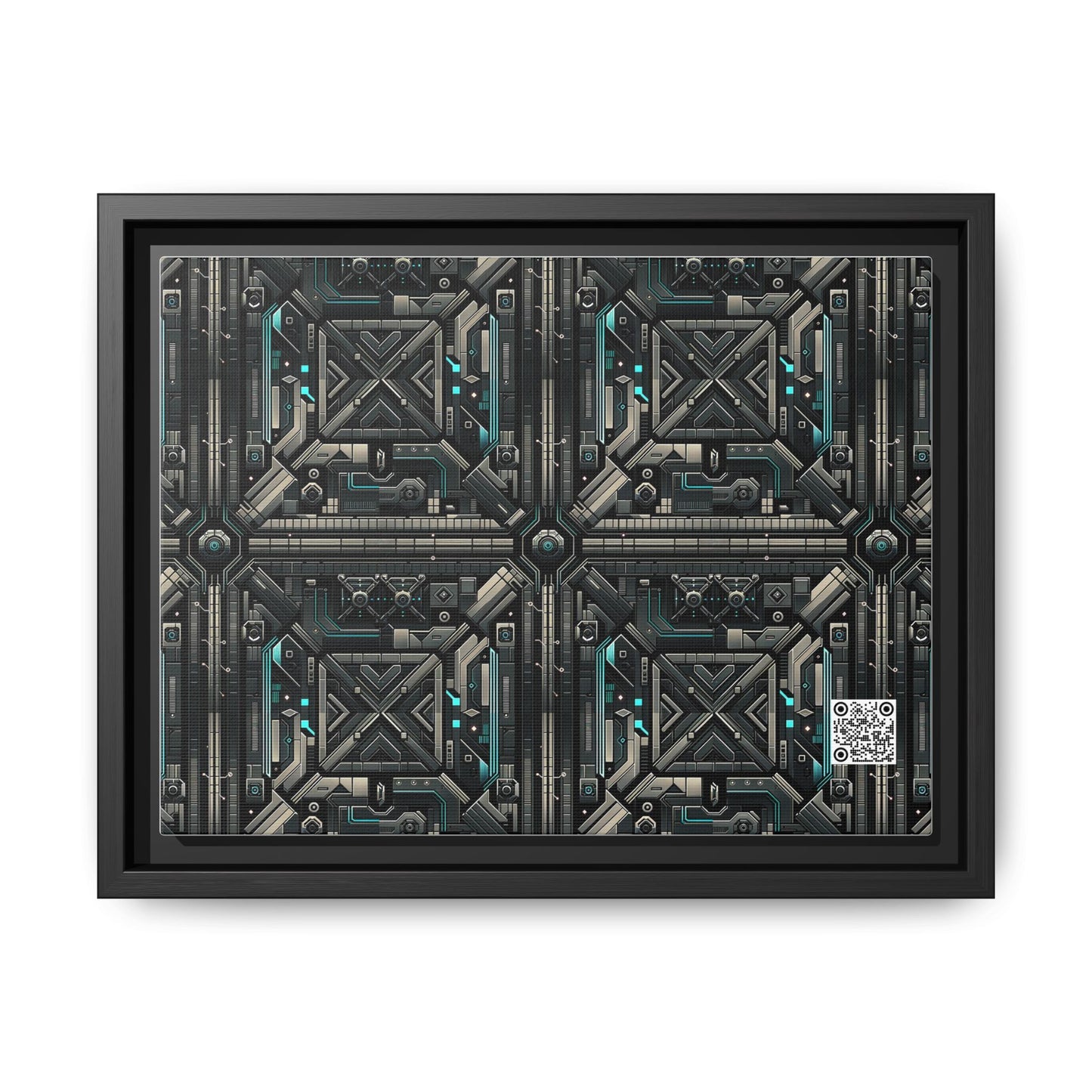 Tech Noir Futuristic Tech Aesthetic with a Dark Twist Matte Canvas, Framed (multi-color) - 8404 Design-59 A