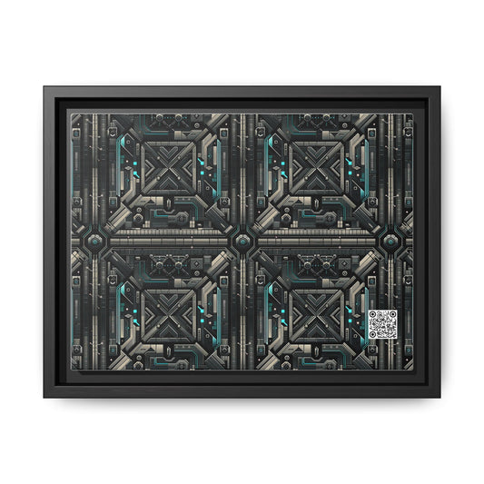 Tech Noir Futuristic Tech Aesthetic with a Dark Twist Matte Canvas, Framed (multi-color) - 8404 Design-59 A