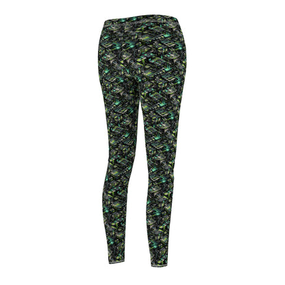 Tech-Infused Graphics Tech-Forward Streetwear Women's Cut & Sew Casual Leggings - 8404 Design-47