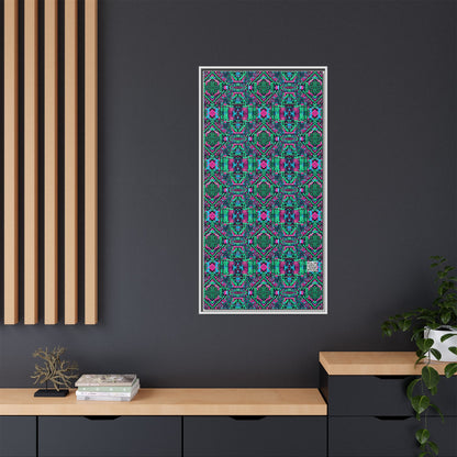 Digital Glitch Vibes Tech-Inspired Streetwear Matte Canvas, Framed (multi-Color) - 8404 Design-71 B