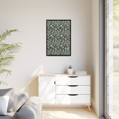 Digital Street Art Urban Street Style Matte Canvas, Framed (multi-color) - 8404 Design-81 A