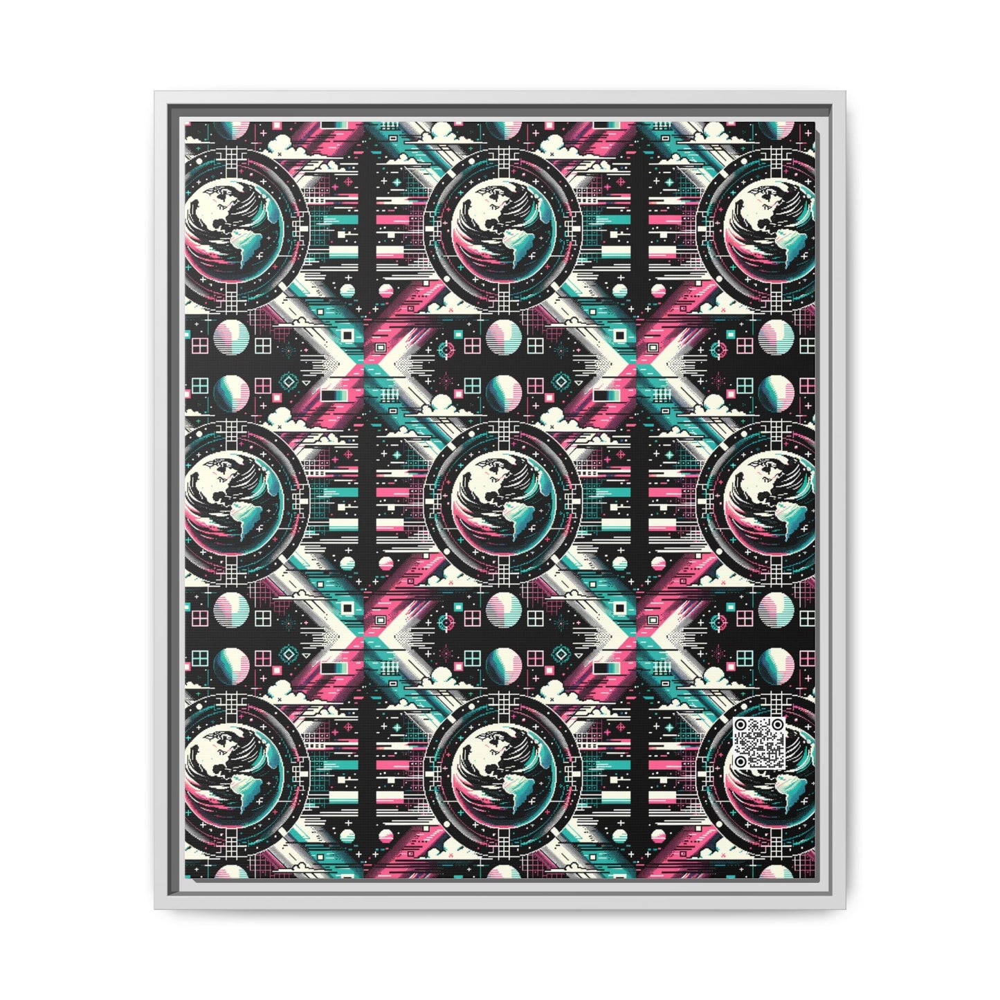Digital Artistry Digital-native Streetwear Matte Canvas, Framed (multi-color) - 8404 Design-62 B