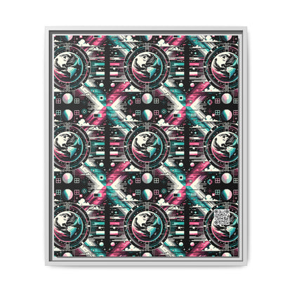 Digital Artistry Digital-native Streetwear Matte Canvas, Framed (multi-color) - 8404 Design-62 B