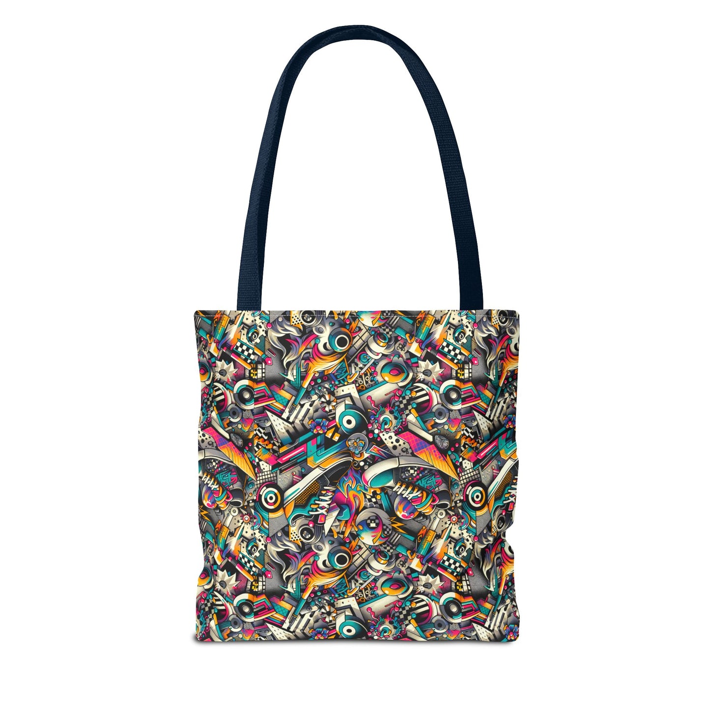 Urban Graffiti Fusion Eclectic Street Art Meets Modern Tech Culture Tote Bag - 8404 Design-55