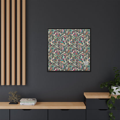 Digital Street Art Urban Street Style Matte Canvas, Framed (multi-color) - 8404 Design-74 A