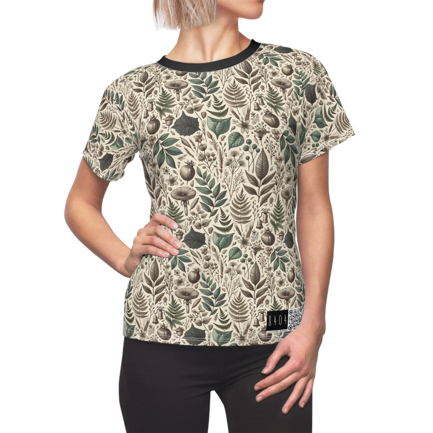 Sustainable Streetwear Modern Eco-Conscious Women's Cut & Sew Tee - 8404 Design-57