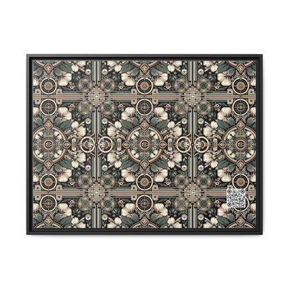 Cyber Garden Party Tech Garden Extravaganza Matte Canvas, Framed (multi-Color) - 8404 Design-66 A