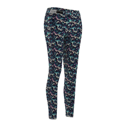 Digital Rebellion Tech-Inspired Streetwear Women's Cut & Sew Casual Leggings - 8404 Design-51
