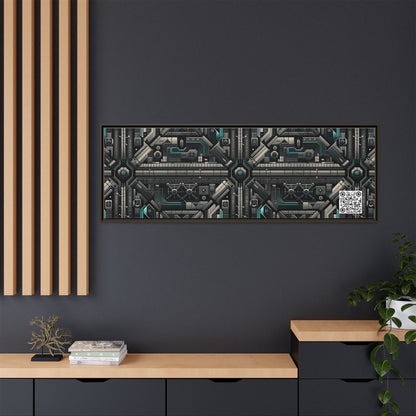Tech Noir Futuristic Tech Aesthetic with a Dark Twist Matte Canvas, Framed (multi-color) - 8404 Design-59 B