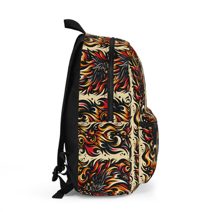 Flame Graphics Maximalist Streetwear Backpack - 8404 Design-65
