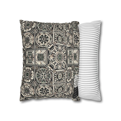 Cyber Garden Party Tech Garden Extravaganza Faux Suede Square Pillowcase - 8404 Design-45