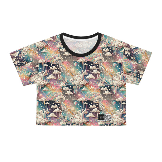 Digital Dreamland Whimsical and Nostalgic Streetwear With a Digital Twist Crop Tee - 8404 Design-52