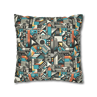 Digital Street Art Urban Street Style Faux Suede Square Pillowcase - 8404 Design-81