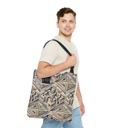Tech Illusion Graphics Futuristic Artistry Tote Bag - 8404 Design-52