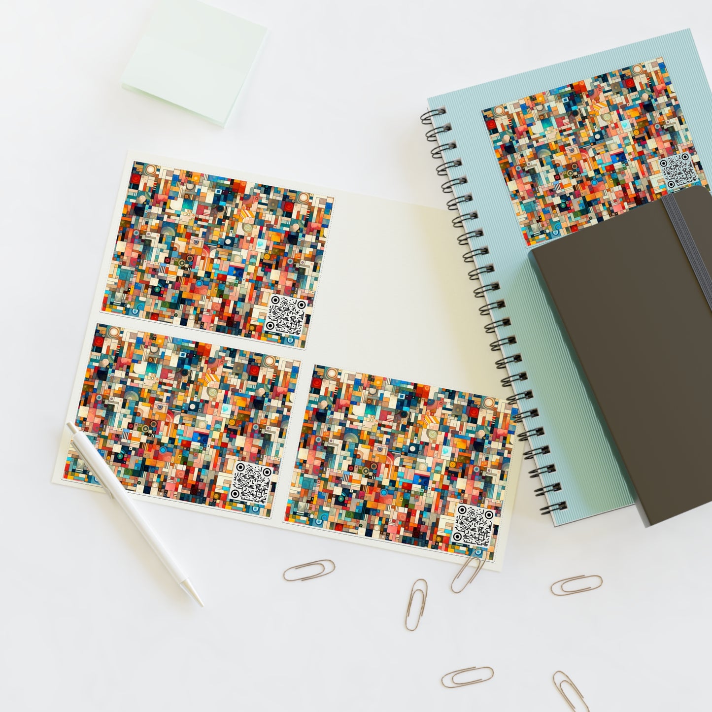 Digital Artistic Expression Artistic Streetwear Sticker Sheets - 8404 Design-46