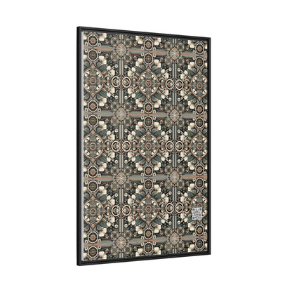 Cyber Garden Party Tech Garden Extravaganza Matte Canvas, Framed (multi-Color) - 8404 Design-66 A